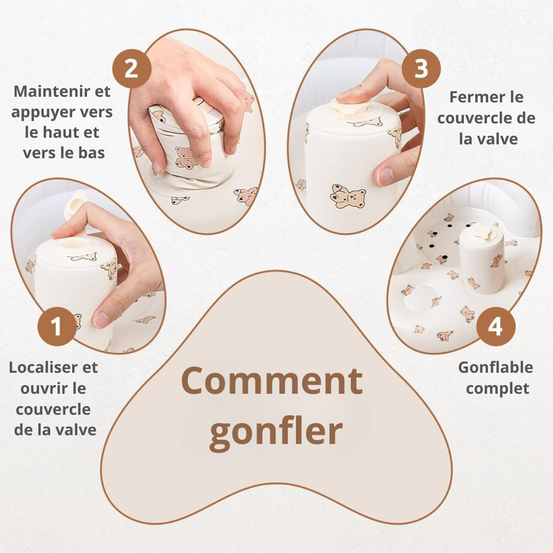 BébéNuage® – Chaise haute intelligente et gonflable pour bébé