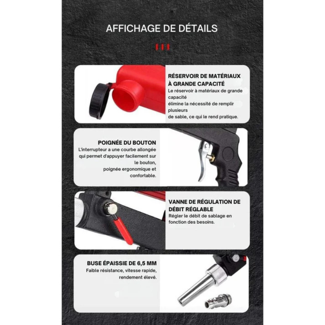 JetSand® - Pistolet de sablage professionnel