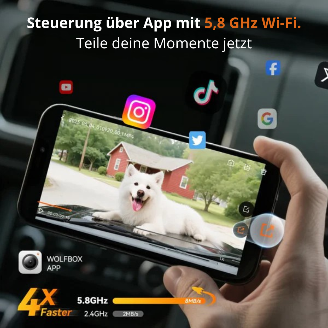 RoadGuard G900Pro® - 12MP WiFi Touch Screen Dash Cam Smart Mirror