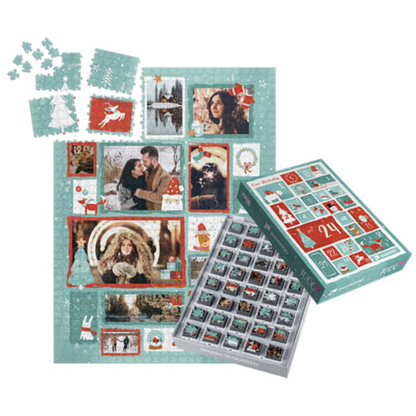 AdventMosaic® - le calendrier puzzle photo personnalisé de 24 jours