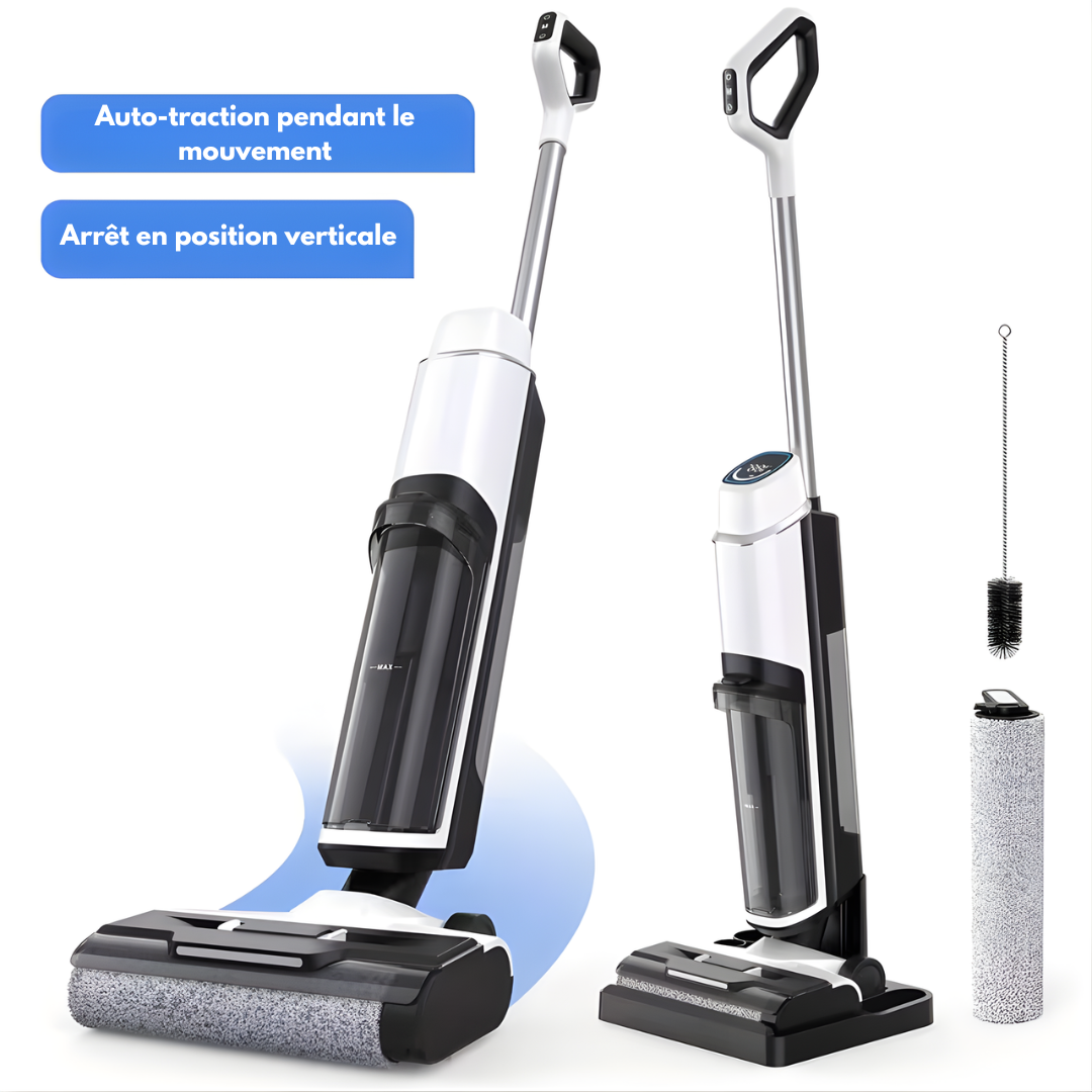 TurboMop Fusion® - le balai aspirant 3 en 1 sans fil pour sols secs et humides.