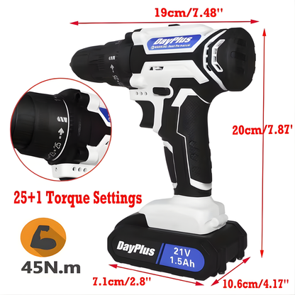 TorqueTitan® - Perceuse-visseuse 21 V 3 en 1 haute puissance