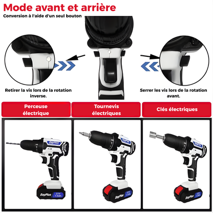 TorqueTitan® - Perceuse-visseuse 21 V 3 en 1 haute puissance
