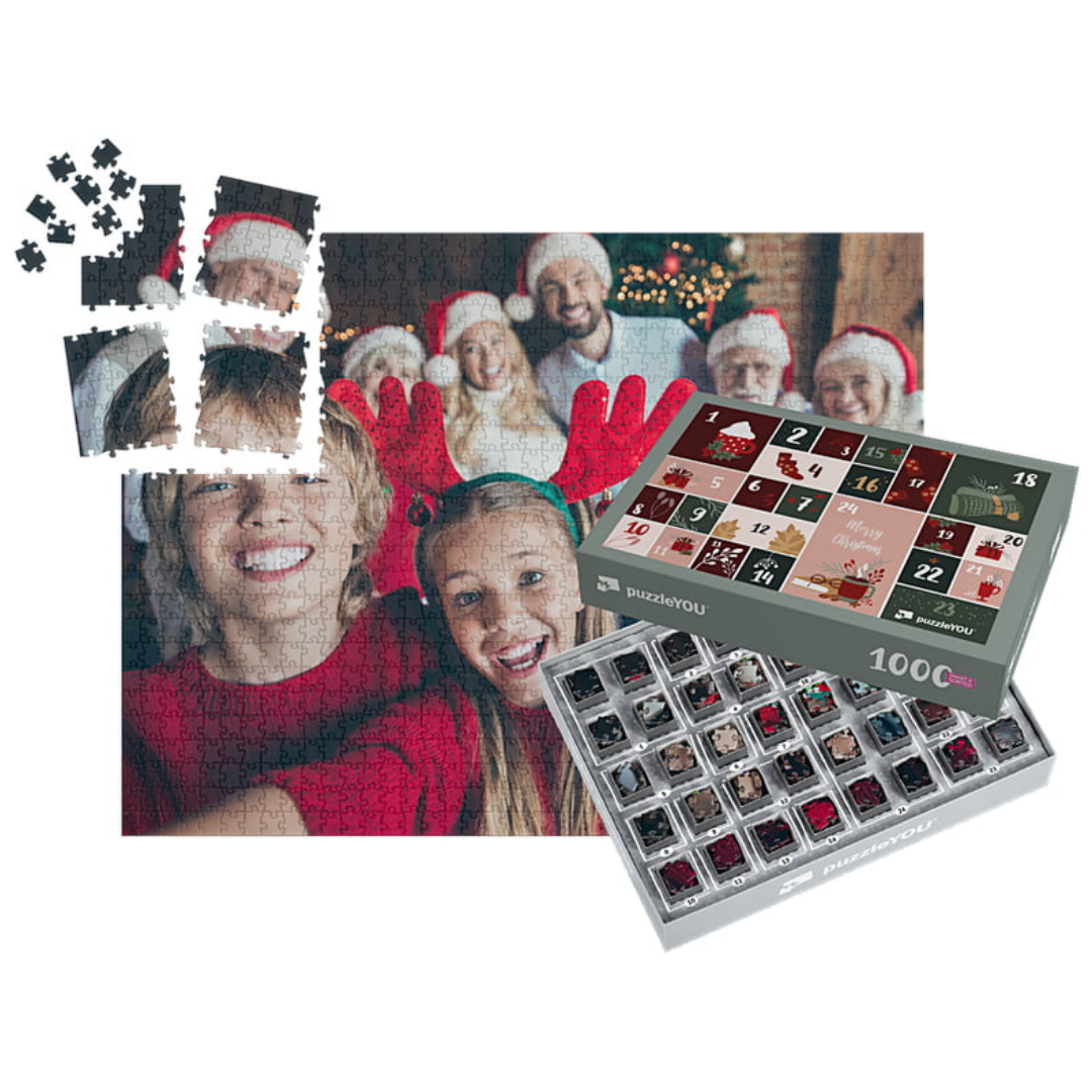 AdventMosaic® - le calendrier puzzle photo personnalisé de 24 jours