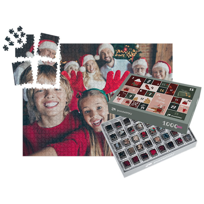 AdventMosaic® - le calendrier puzzle photo personnalisé de 24 jours