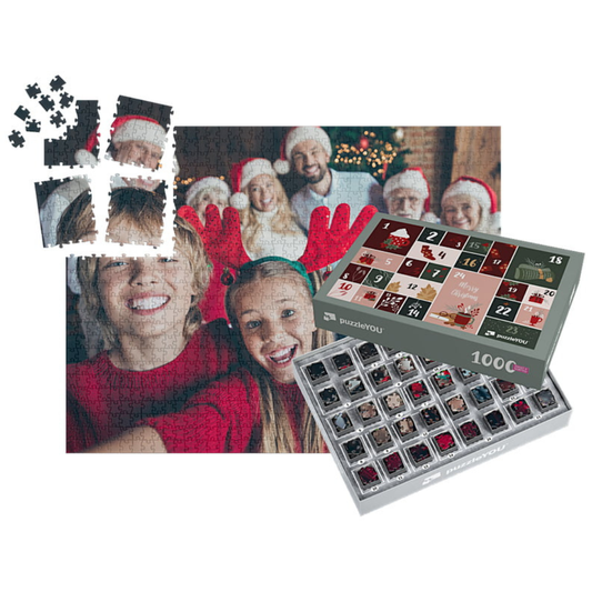AdventMosaic® - le calendrier puzzle photo personnalisé de 24 jours